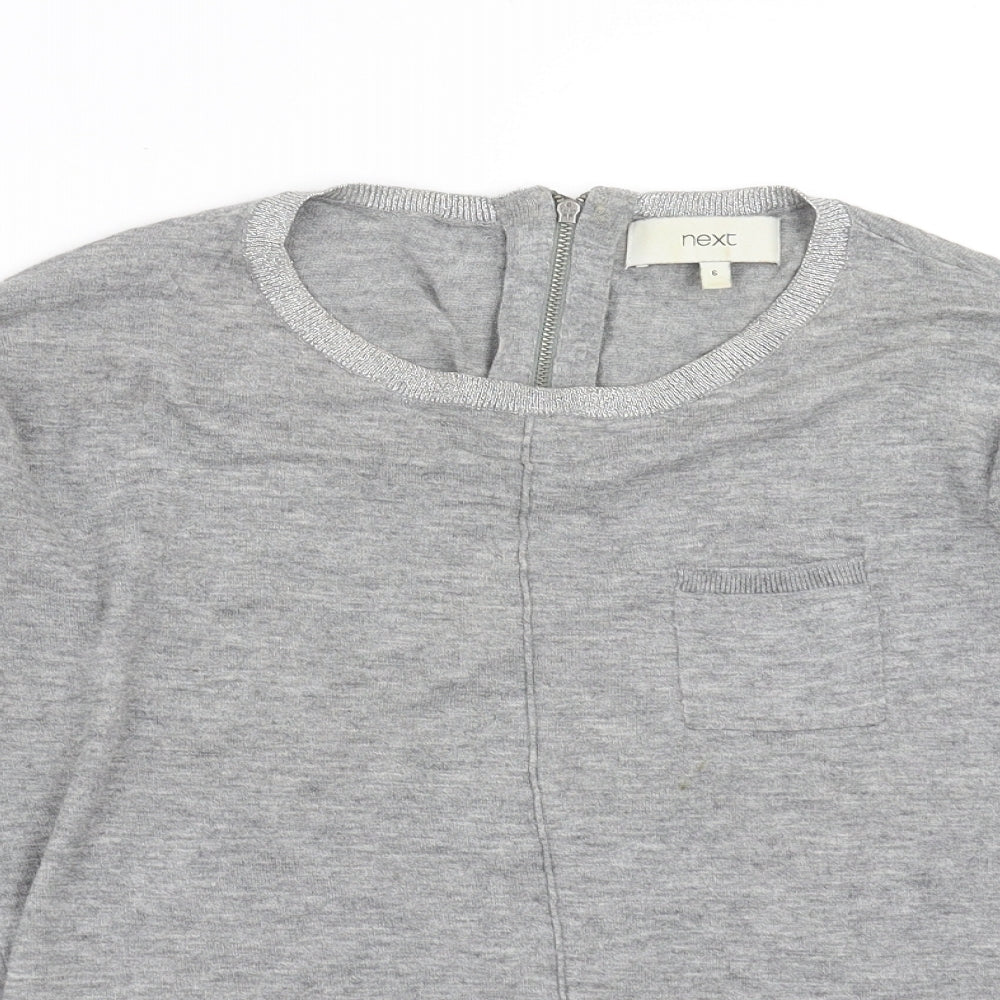 Womens UK Size 6 NEXT Grey Pullover Jumper