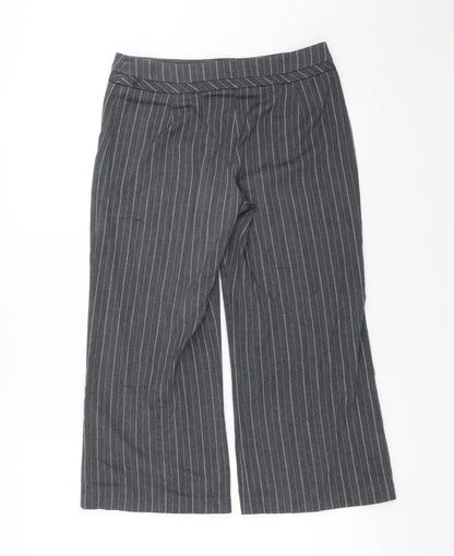 Womens UK Size 6 Marks and Spencer Regular Fit Cropped Grey Trousers