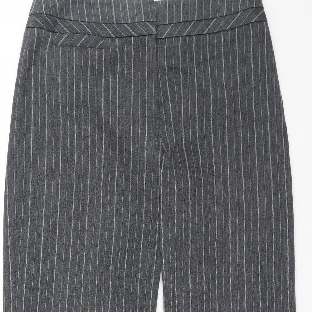 Womens UK Size 6 Marks and Spencer Regular Fit Cropped Grey Trousers