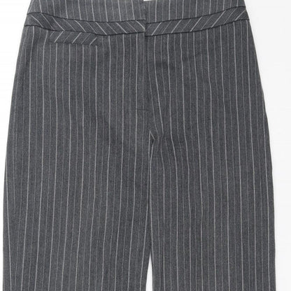 Womens UK Size 6 Marks and Spencer Regular Fit Cropped Grey Trousers
