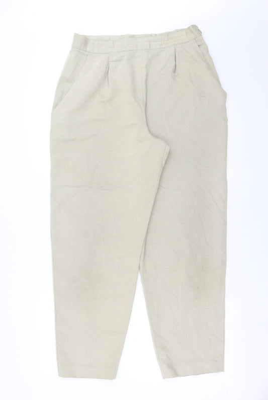 Womens UK Size 16 BHS Regular Fit  Beige Trousers