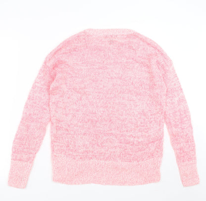 Womens UK Size S New Look Pink Pullover Jumper