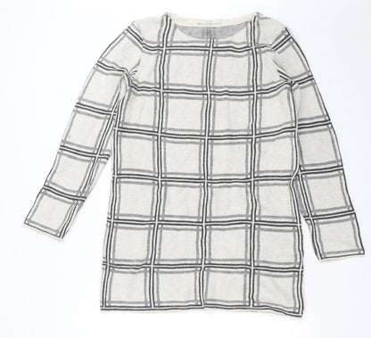 George Womens Beige Check  Pullover Jumper Size 12
