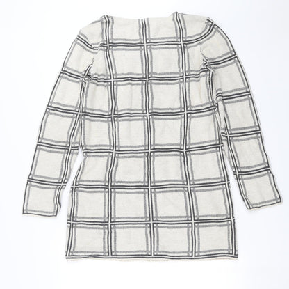George Womens Beige Check  Pullover Jumper Size 12