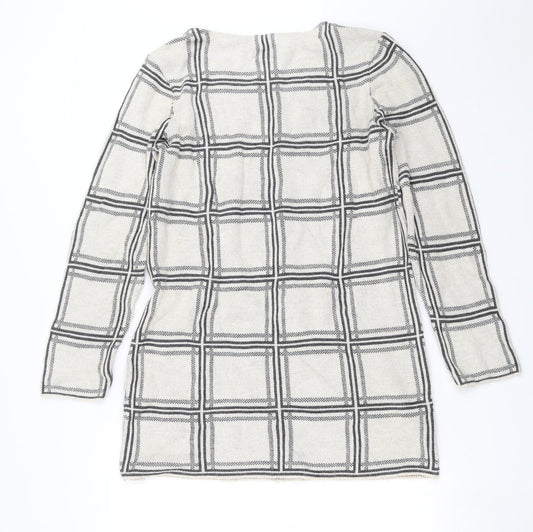 George Womens Beige Check  Pullover Jumper Size 12