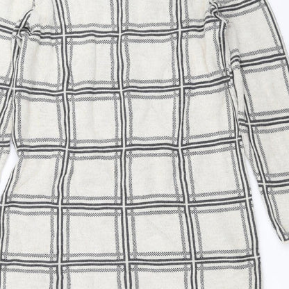 George Womens Beige Check  Pullover Jumper Size 12