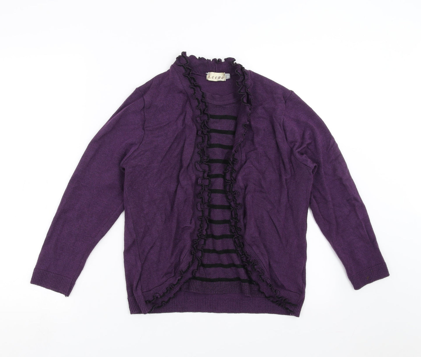 Womens UK Size XL Keeno Purple Pullover Jumper