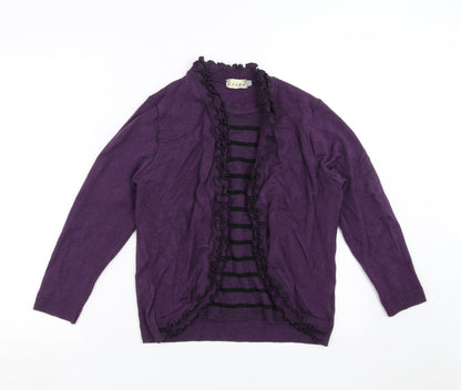 Womens UK Size XL Keeno Purple Pullover Jumper