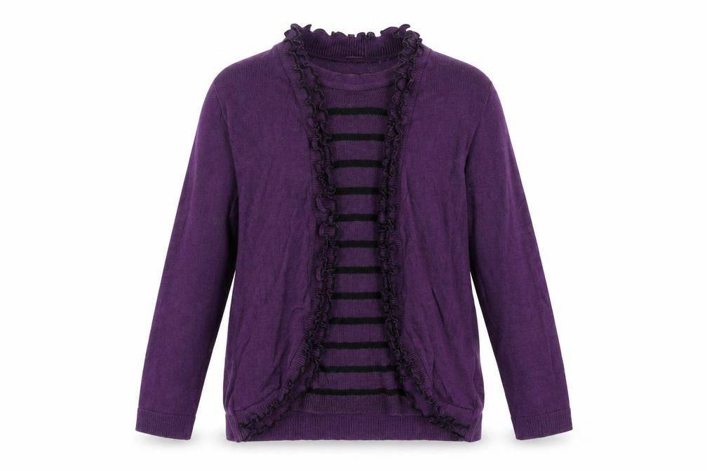 Womens UK Size XL Keeno Purple Pullover Jumper