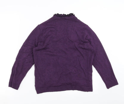 Womens UK Size XL Keeno Purple Pullover Jumper