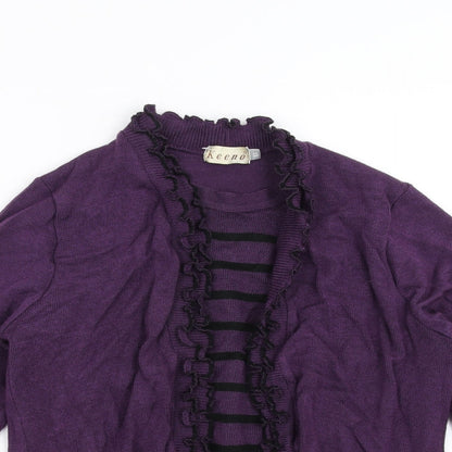 Womens UK Size XL Keeno Purple Pullover Jumper