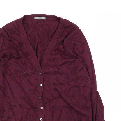 Womens UK Size 14 M&S Purple Cardigan Jumper