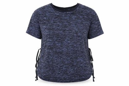 Preworn Womens Blue   Basic T-Shirt Size L  - Split down sides