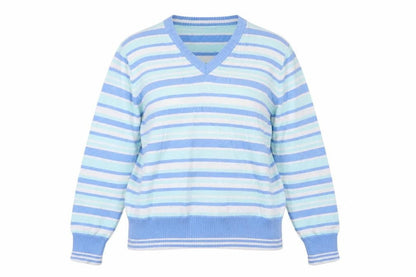 Womens UK Size 14 EWM Blue Pullover Jumper