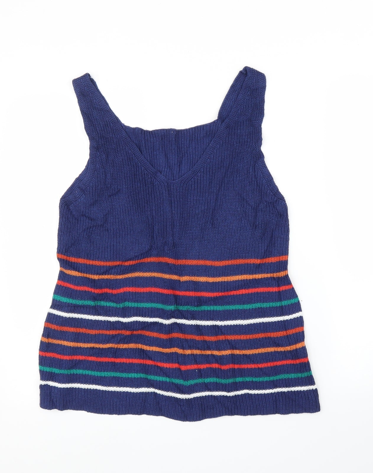 Womens UK Size L Preworn Blue Basic Tank