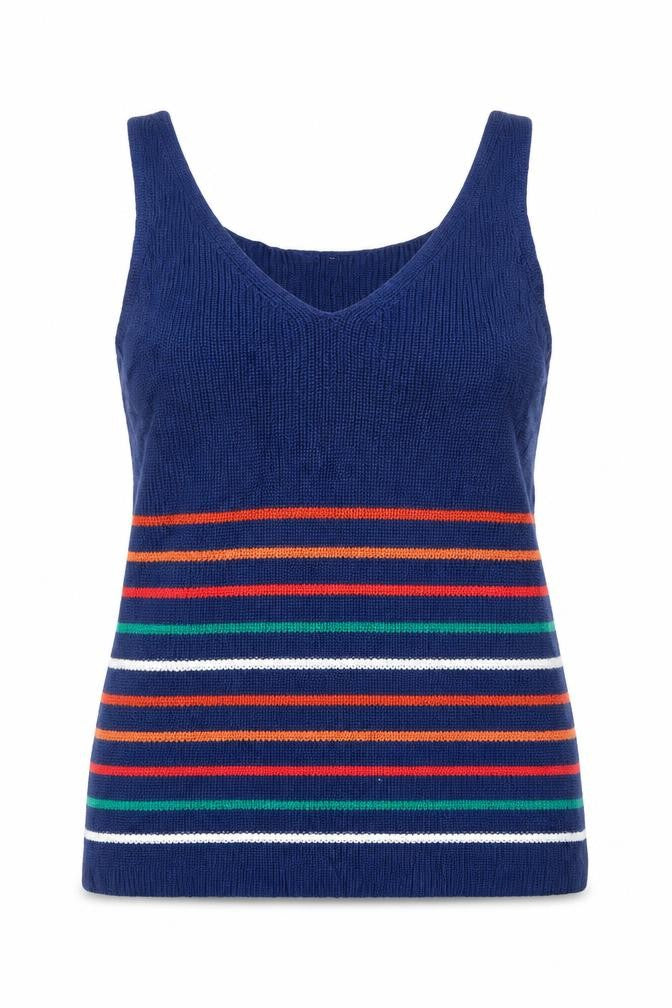 Womens UK Size L Preworn Blue Basic Tank