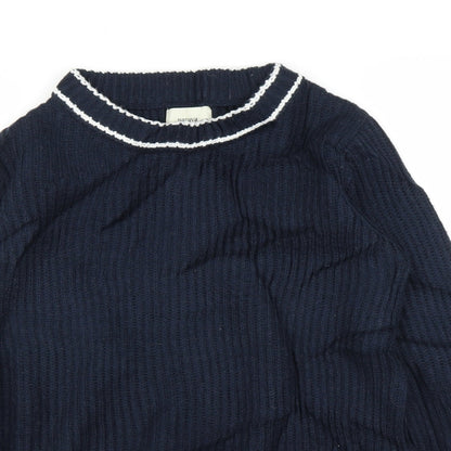 Womens UK Size S Papaya Blue Pullover Jumper