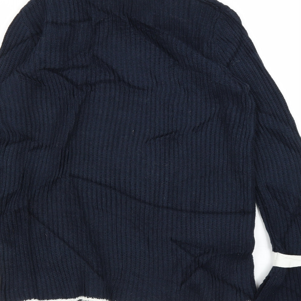 Womens UK Size S Papaya Blue Pullover Jumper