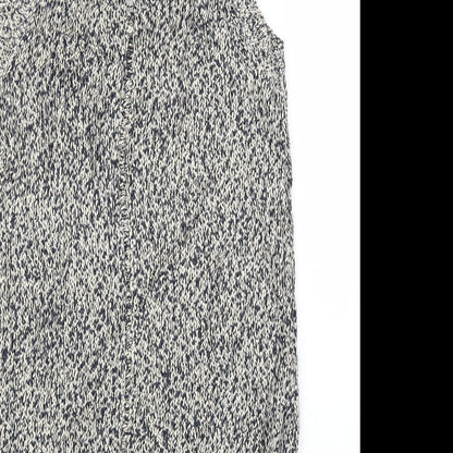Womens UK Size 10 Topshop Grey Tunic Blouse