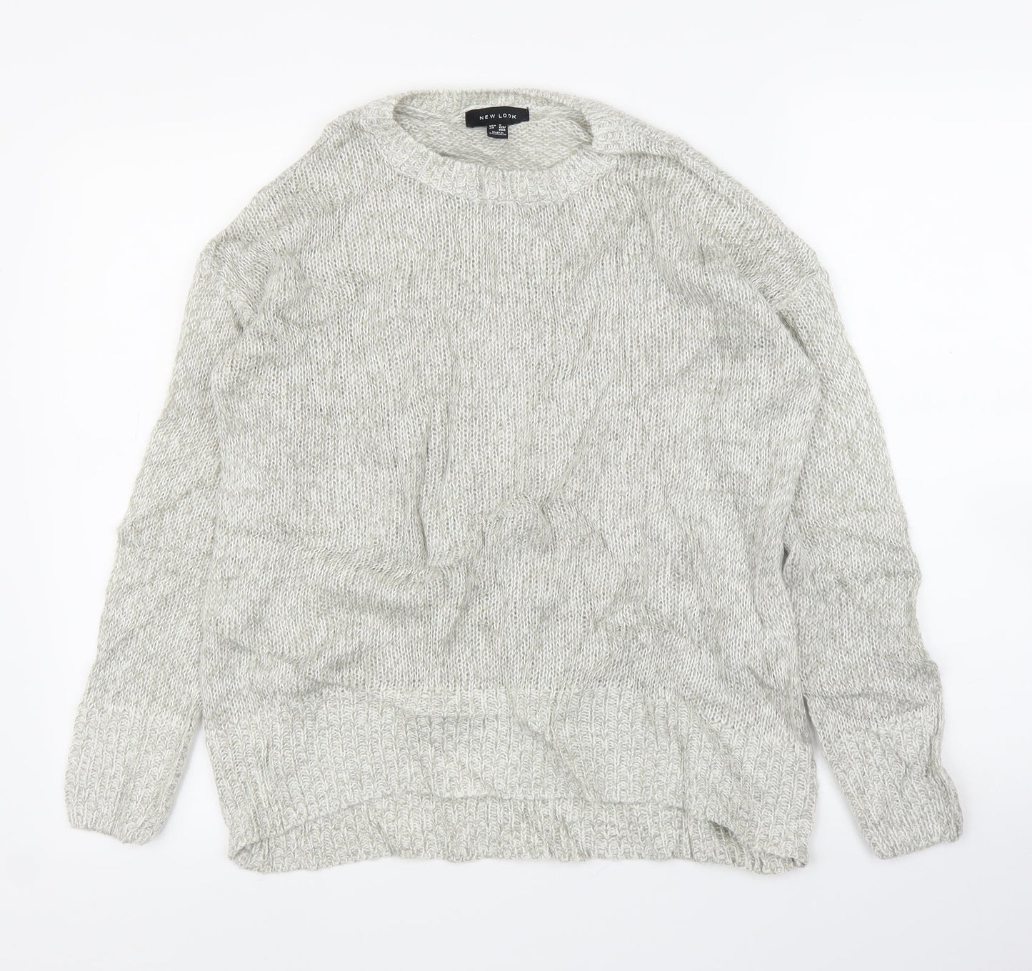 Womens UK Size S New Look Grey Pullover Jumper