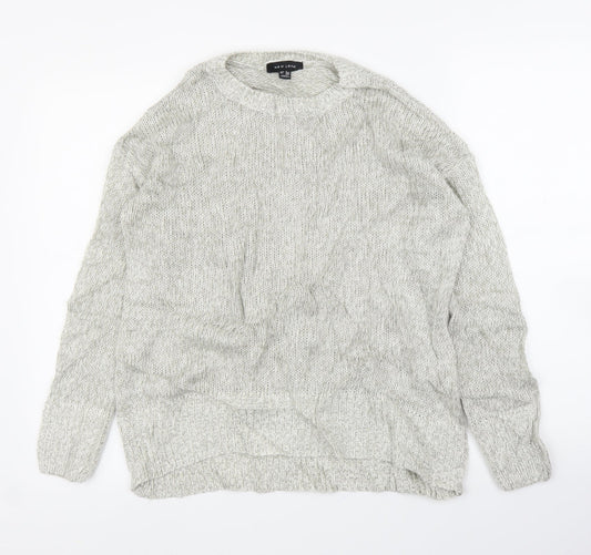 Womens UK Size S New Look Grey Pullover Jumper