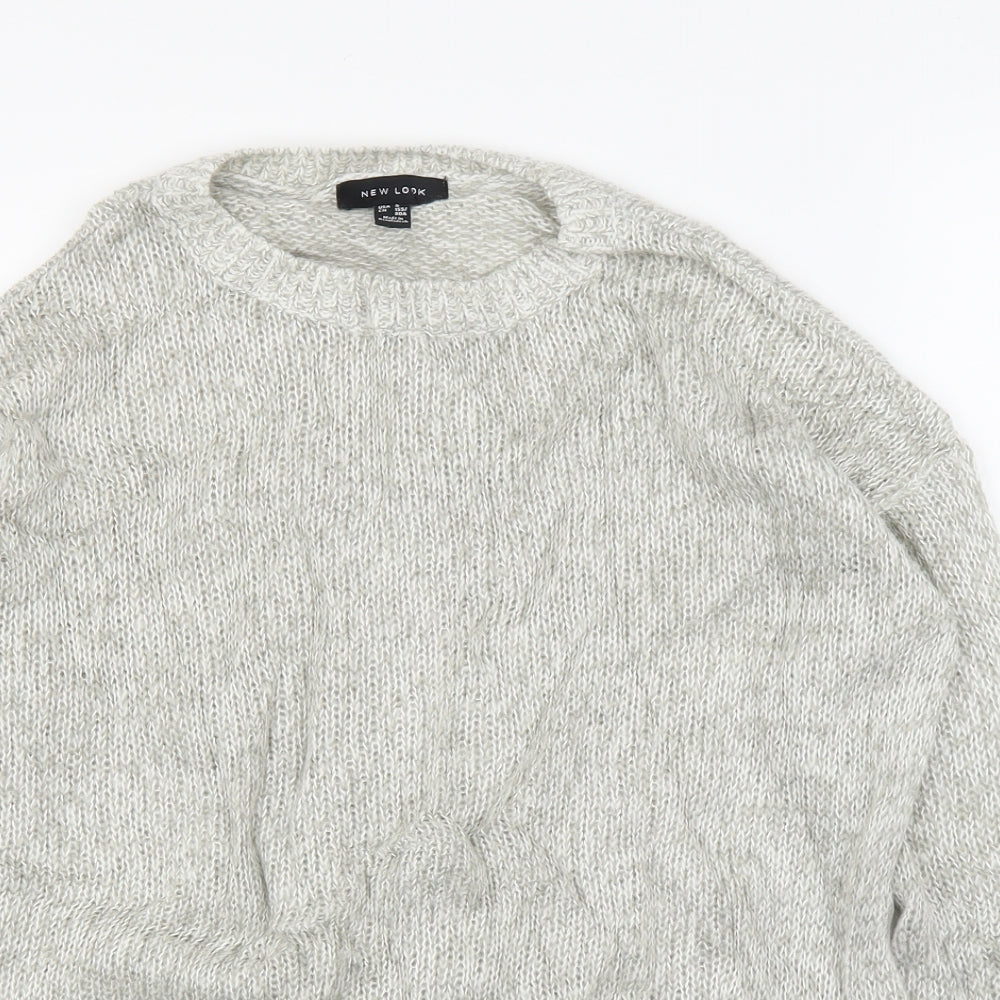 Womens UK Size S New Look Grey Pullover Jumper
