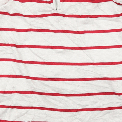 89th & Madison Womens Beige Striped  Pullover Jumper Size M