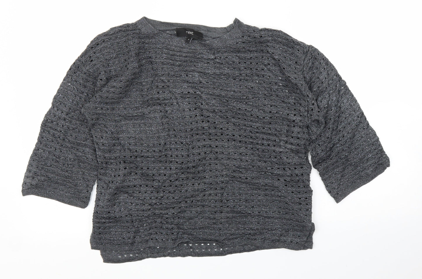 Womens UK Size 8 NEXT Grey Basic Blouse