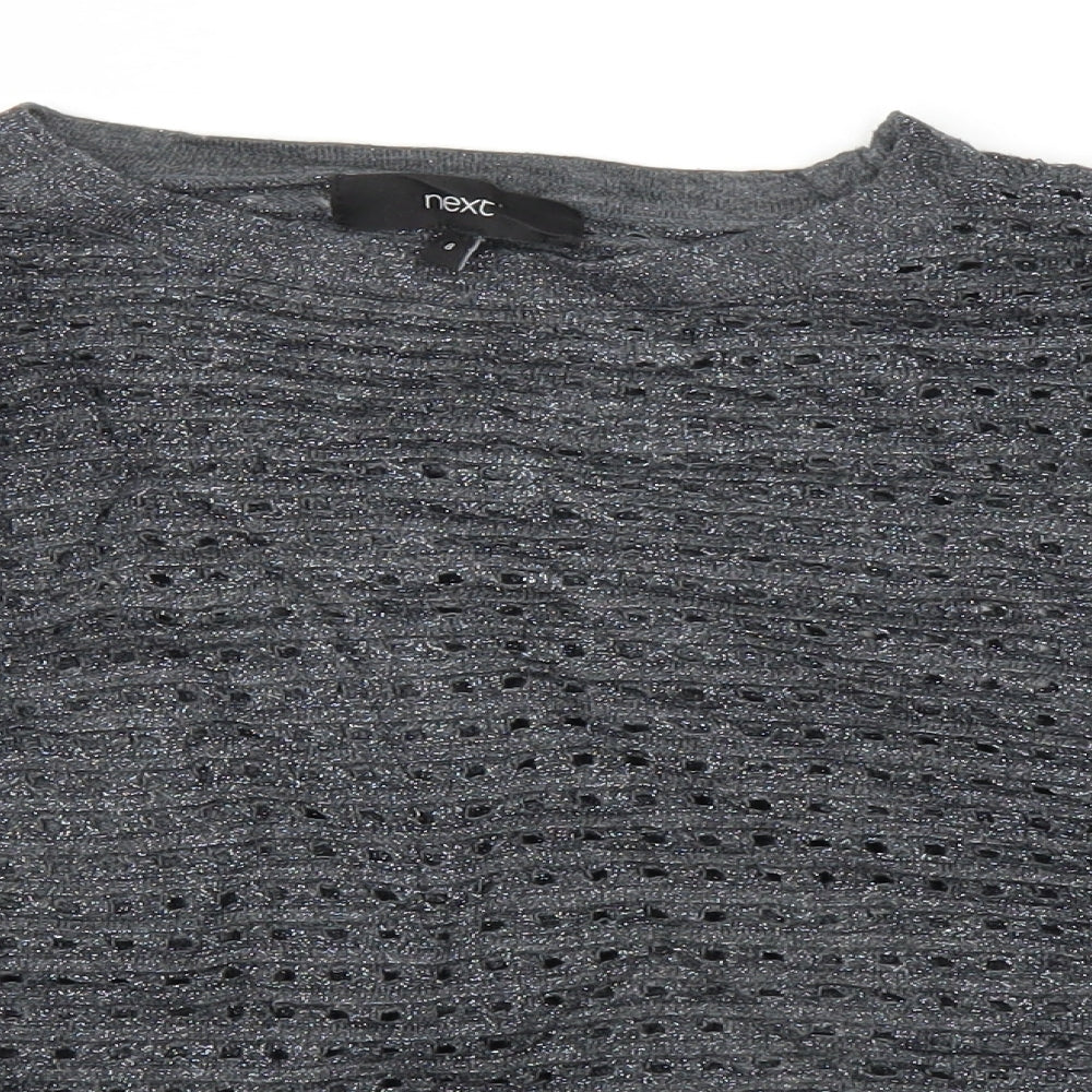 Womens UK Size 8 NEXT Grey Basic Blouse