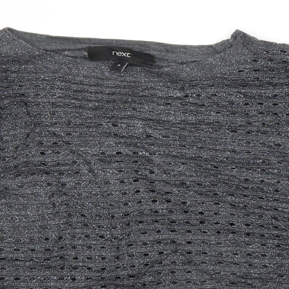Womens UK Size 8 NEXT Grey Basic Blouse