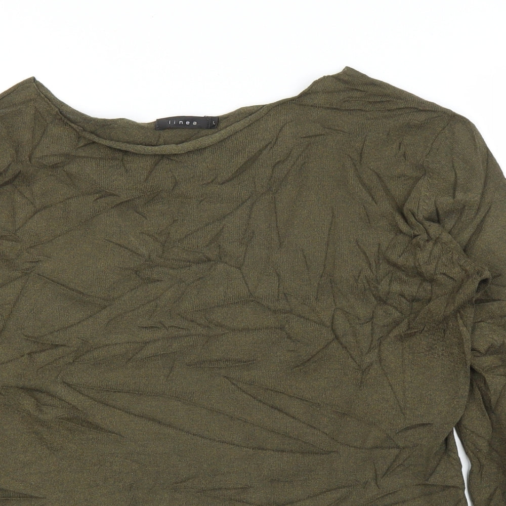 Womens UK Size L Linea Green Pullover Jumper