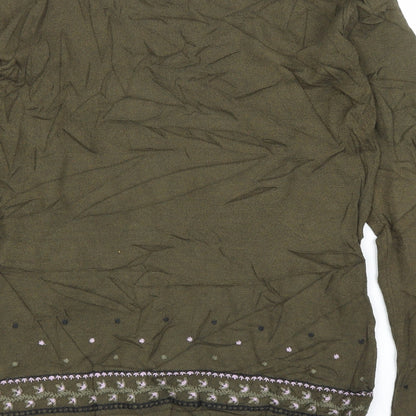 Womens UK Size L Linea Green Pullover Jumper