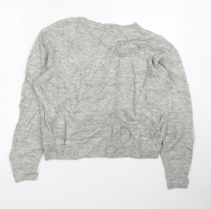 H&M Womens Grey   Pullover Jumper Size XS  - Pearls
