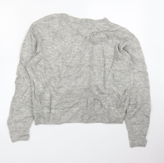 H&M Womens Grey   Pullover Jumper Size XS  - Pearls