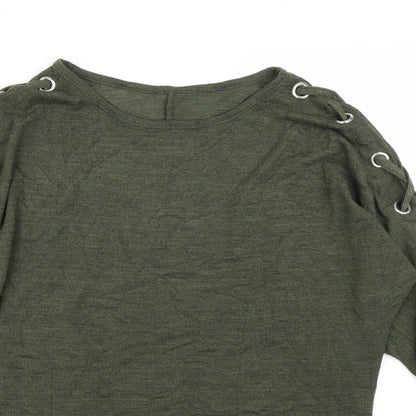 Womens UK Size S New Look Green Basic Blouse