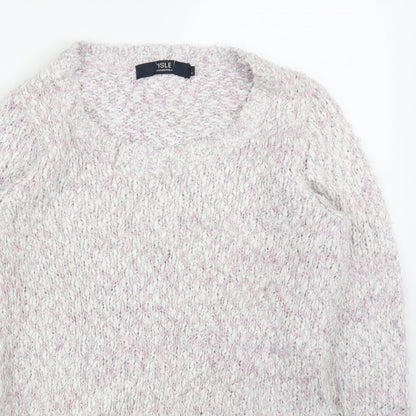 Womens UK Size S Isle Pink Pullover Jumper