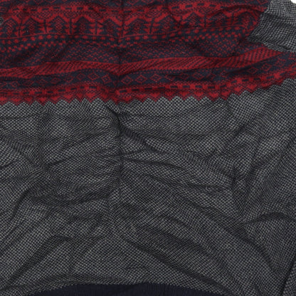 Avenue Mens Grey Fair Isle  Pullover Jumper Size L