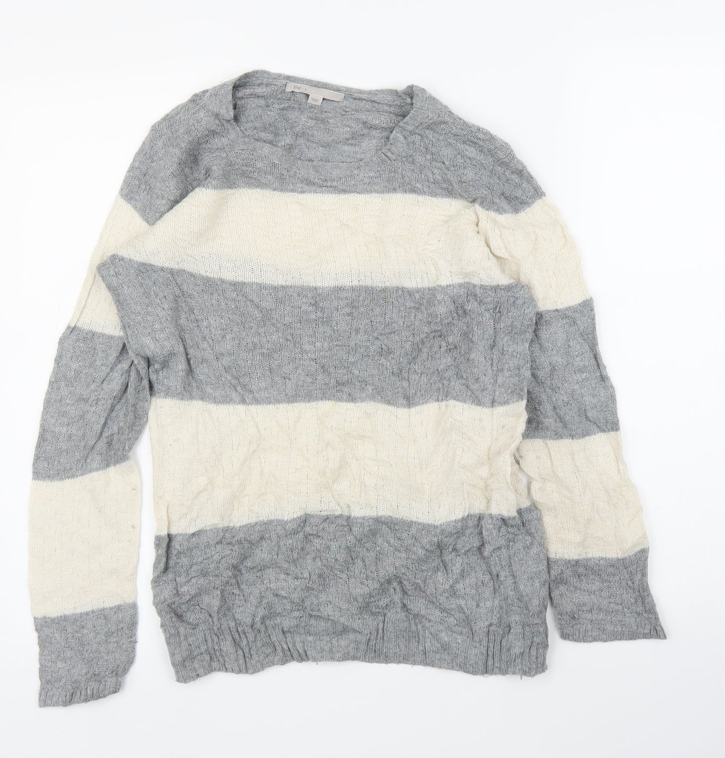 Gap Womens Grey Striped  Cape Jumper Size M