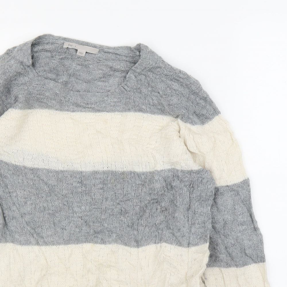 Gap Womens Grey Striped  Cape Jumper Size M