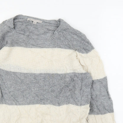 Gap Womens Grey Striped  Cape Jumper Size M