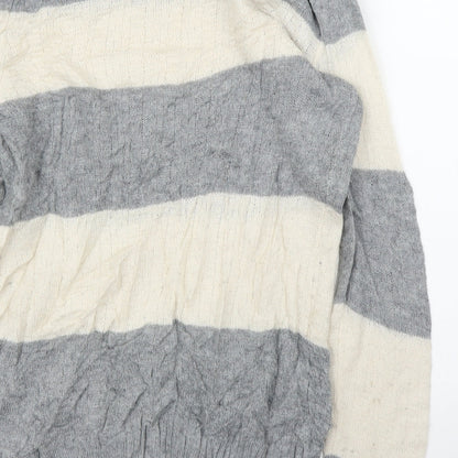 Gap Womens Grey Striped  Cape Jumper Size M