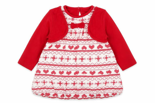 George Girls Red Fair Isle  A-Line  Size 9-12 Months
