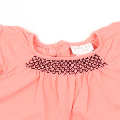 Savannah Girls Pink   Basic Blouse Size 9-12 Months