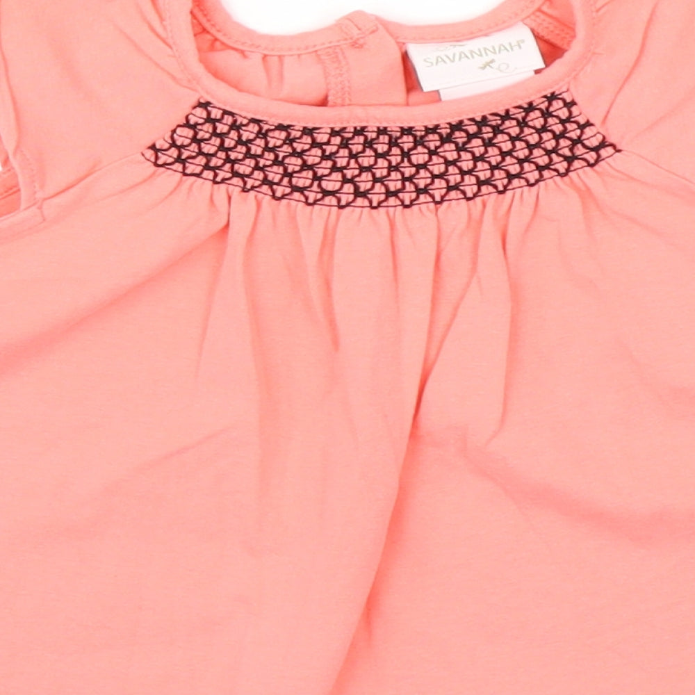 Savannah Girls Pink   Basic Blouse Size 9-12 Months