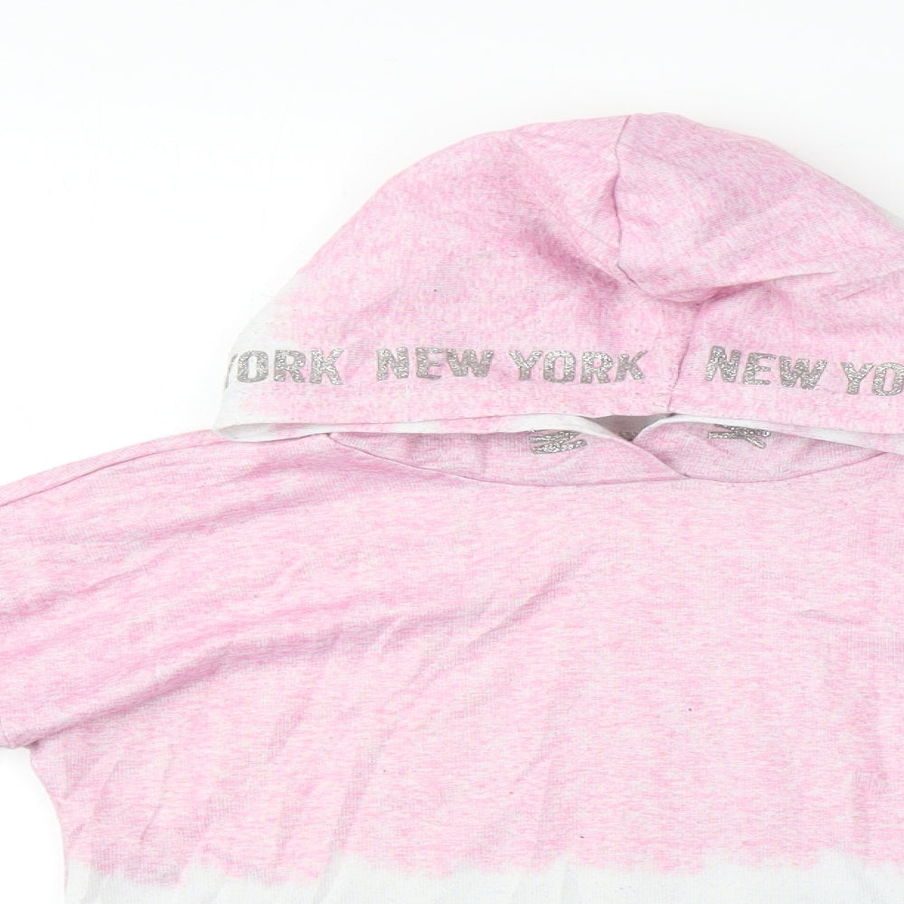 Matalan Girls Pink   Pullover Hoodie Size 9 Years