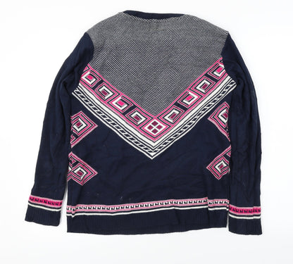 Womens UK Size M PARISIAN Blue Pullover Jumper