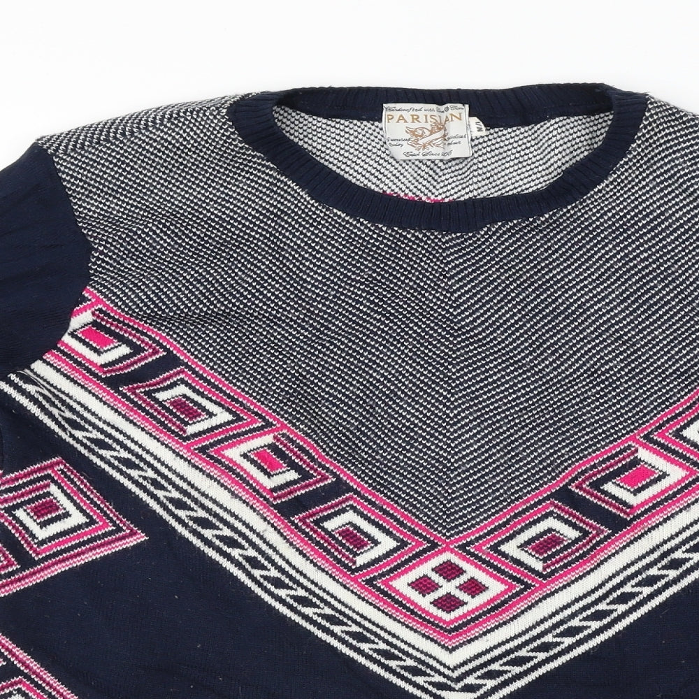 Womens UK Size M PARISIAN Blue Pullover Jumper