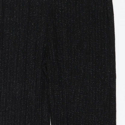 Womens UK Size S Zara Regular Fit  Black Trousers