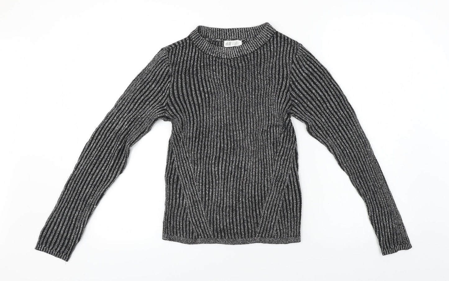 H&M  Girls Black   Pullover Jumper Size 12-13 Years