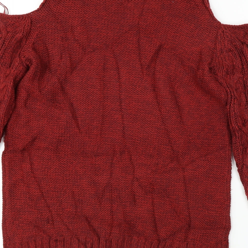 Womens UK Size M Matalan Red Pullover Jumper